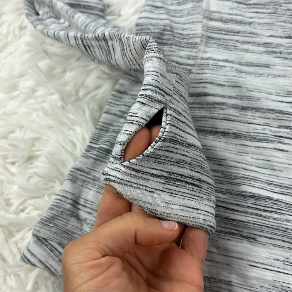 Lululemon Runderful Long Sleeve Space Dye Camo White Silver Spoon / Silver Spoon